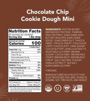 Chocolate Chip Cookie Dough – Mini Bars